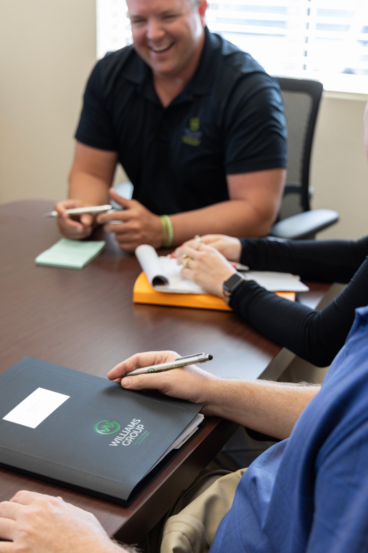 Williams Group CPA team meeting with clients